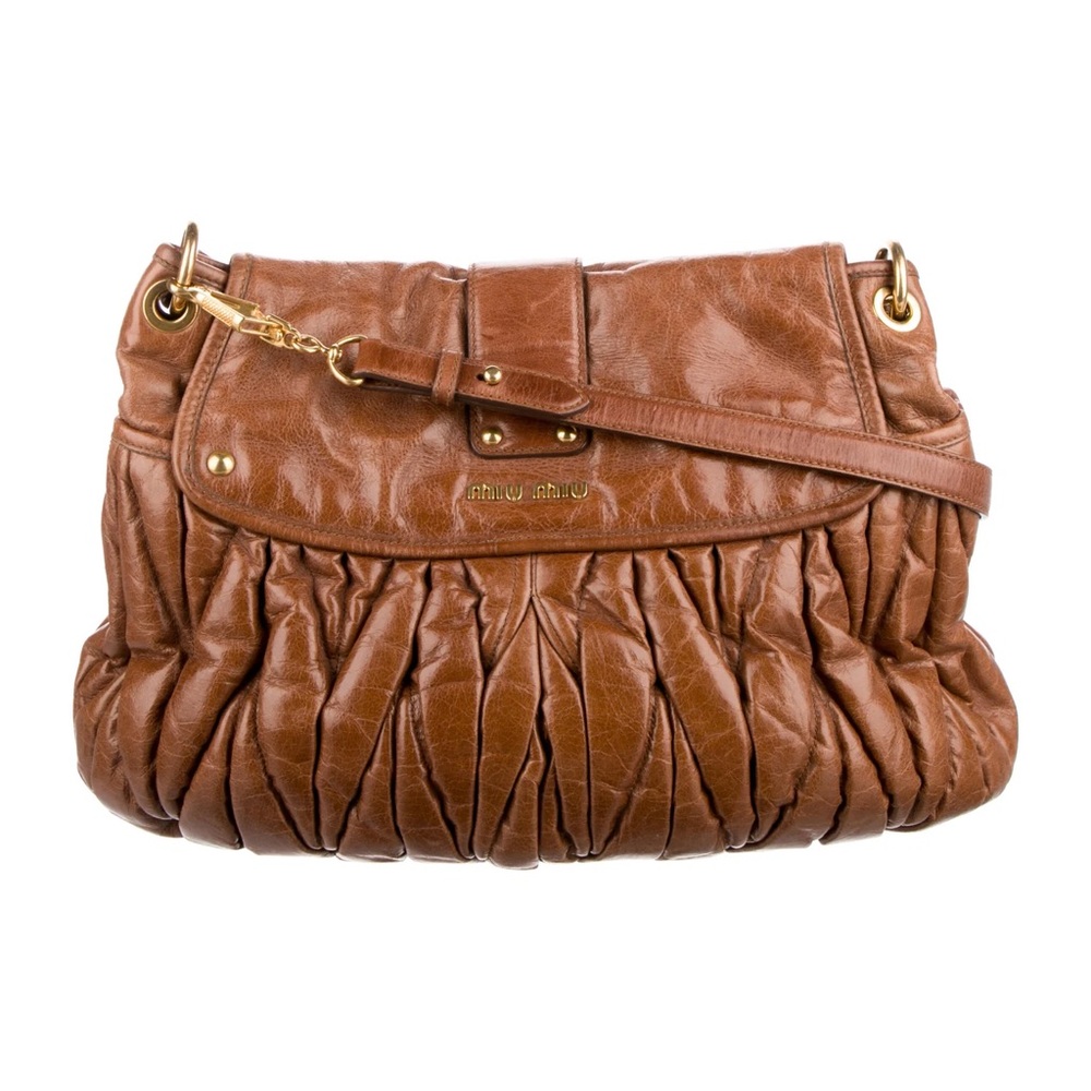 Miu Miu large leather shoulder bag